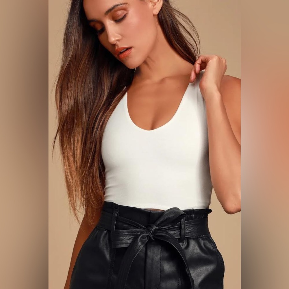 Lulu’s Feel Like Dancing White Crop Top NWT